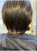 ガールズショートグレイカラーアッシュ