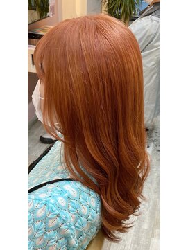 スリーバイエイム(03 eim) ブリーチ+暖色系カラー