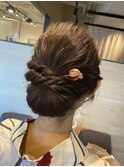 和装ヘアセットふわっと大人シニヨン