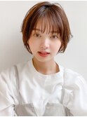 前髪 アンブレラカラー こなれミディ イメチェン ウェーブパーマ