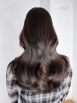 アイティーバイアルバム 松戸店(IT by ALBUM) オリーブカラー秋色透明感カラーウルフレイヤーロング_ba534131