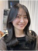 レイヤーカットラベンダーグレーアッシュグレージュ美髪