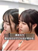 韓国ヘア　2wayバング  レイヤーカット くびれヘア  顔周り