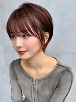 【MINX】くびれヘアアプリコットオレンジハイライトカラー_銀座