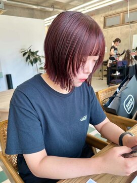 ノエ(noe) くびれヘア/アプリコットオレンジ/ハイライトカラー/栄c179