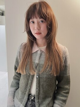 ユー(yew) マッシュレイヤー/オレンジブラウン/顔周りレイヤー