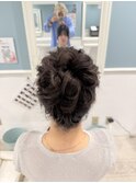 スピードヘアセット　お団子スタイル