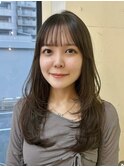 オリーブベージュ×レイヤーカット
