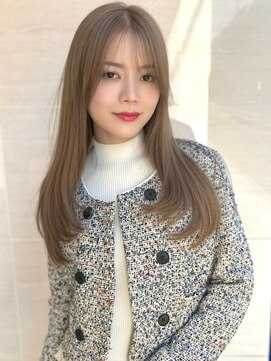 オーロ(ORO) 小顔ハッシュレイヤーカット/アッシュミルクティーベージュ