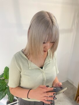  fit stand 千葉/ショートボブ/カット/パーマ/ダブルカラー/トリートメント/縮毛矯正 イメチェン/ピンクベージュ/アンブレラカラー[千葉]