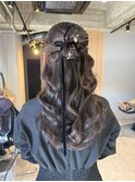 大分ヘアセットお呼ばれダウンスタイル