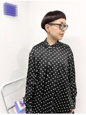 レッドブラウン×イルミナカラー×刈り上げマッシュショート