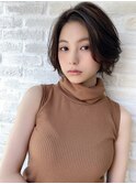 《前地 麻衣》かき上げ前髪ショート　ひし形シルエット