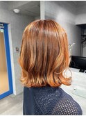 オレンジベージュ☆外ハネBob