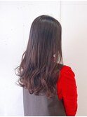 大人可愛い ココアベージュ ロングスタイル