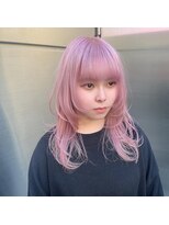 インク 渋谷(INK.)&nbsp;ウルフカット×ペールピンク