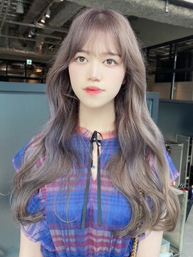 アルバム 銀座(ALBUM GINZA) グレージュロング_切りっぱなしボブエアリーロング_ba479421