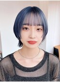 ブルーグレージュブルーシルバーくびレイヤー_ba483892