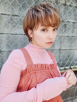 スーハ 恵比寿(SUUHA)&nbsp;メンズライクハイトーン大人ショート×マッシュパーマボブパーマ