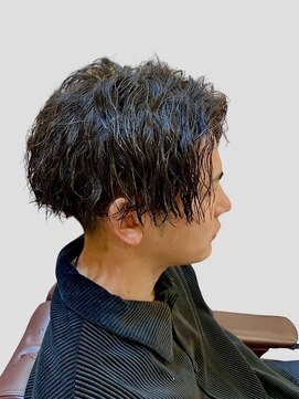 銀座マツナガ 浅草店 ツーブロマッシュセンターパートツイストスパイラルパーマ