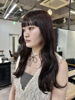 ジーニー 横浜(giinii) 前髪デザインカット、透明感あるニュアンスカラー