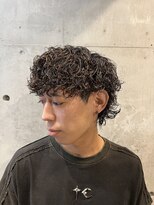 リベルテ グリット(Liberte Grit)&nbsp;スパイラルパーマプードルパーマウルフ心斎橋メンズパーマ眉毛