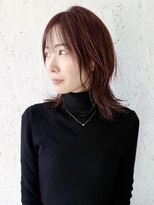 ザヘアメイクシェア(THE -HAIR MAKE SHARE-) 20代30代ブリーチなしピンクベージュ☆ミディアムレイヤー