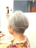 40代50代60代/大人ショート/ショートボブ/グレイヘア