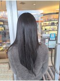 暗髪ロングアッシュグレージュブルーブラックリクルートブラック