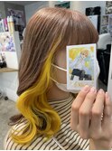 すとぷり るぅと ケアブリーチ インナー ベージュ イエロー