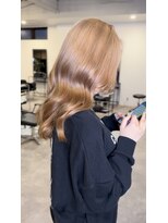 ナンバー(number+)&nbsp;20代30代40代大人可愛い艶感ミルクティーベージュダブルカラー