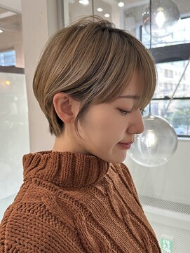 ロンドエニカ 大宮(Lond enika) イメチェン外ハネボブ美髪ワイドバングレイヤーショート/大宮
