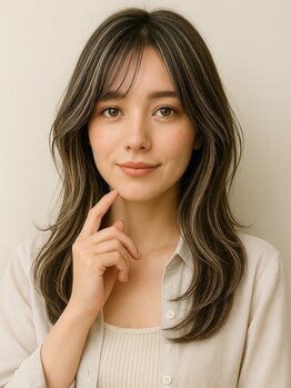 エルピス(elpis)の写真/白髪だからこそできる透明感のあるツヤカラー＊白髪のある髪を好きになれる施術をご提案致します！