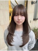 ハッシュカット/レイヤー/韓国/前髪/小顔/ストレート/髪質改善