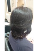 ダメージレス白髪染めカラー+デジタルパーマ+トリートメント