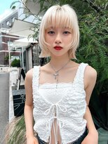 【ROJITHA原宿表参道】ウルフボブ×ミルクティベージュ