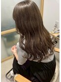 大人シアーベージュミニウルフボブミディアムレイヤー