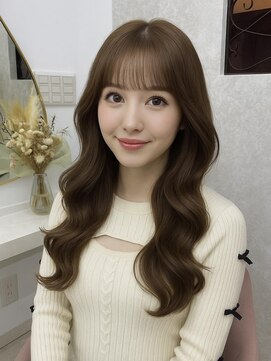 黒髪カタログ/オリーブグレー/小顔ヘア/ココアベージュ