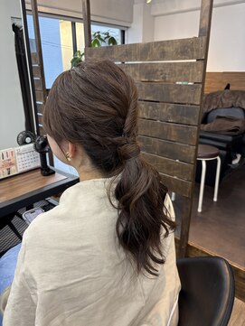 パーティーヘアセット/ウェーブ/ゆるふわヘアセット/結婚式