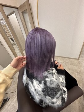 ラベンダー/ボブ／池袋/ダブルカラー／ハイトーン