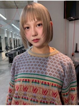 シティ 薬院(SITY.) ボブ 顔周りカット ブリーチカラー 薬院 今泉