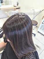 アッシュ 北千住店(Ash)&nbsp;白髪ぼかしハイライト×髪質改善縮毛矯正