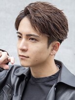 CITY men's メンズサロン/ニュアンスパーマ/フェザーパーマ/ダウンパーマ&nbsp;メンズ刈り上げフェザーパーマツーブロックセンターパート