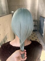 ヲタク 渋谷 代官山 恵比寿(wotaku.) 水色カラーハイトーンケアブリーチトリプルカラーペールブルー