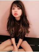 【 ロング 】 モテカラーのピンクブラウン