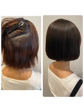 ルークサンゴーサン(LOOC/353) LOOC式ダメージレス縮毛矯正×Aラインボブ