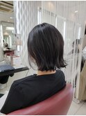20代30代大人かわいい/切りっぱなし/外ハネ/ボブ/暗髪/濡れ髪