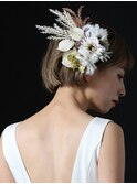 【ショートヘアーの花嫁ヘアアレンジ】結婚式のウェディングヘア