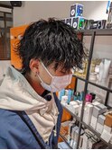 波打ちパーマ×ショートマッシュウルフ