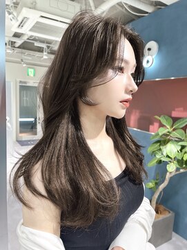 ユー(juu.) new open☆【juu.】olive greige×韓国くびれロング